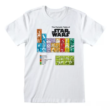 Star Wars - Periodic Table Unisex XX-Large T-Shirt - White