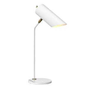 1 Light Table Lamp - White Aged Brass, E27