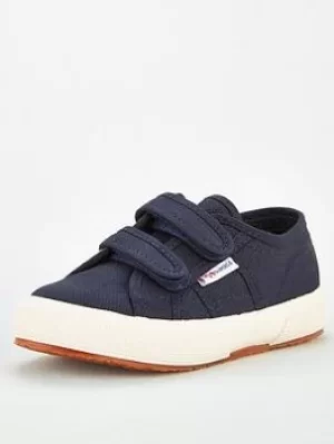 SUPERGA 2750 Cotj Strap Classic Plimsoll Pump, Navy, Size 12.5 Younger