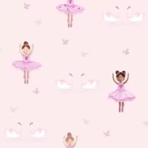 Holden Decor Ballerina Pink Wallpaper