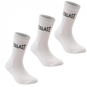 Everlast 3 Pack Crew Socks Junior - White