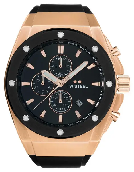 TW Steel CE4103 Mens CEO Tech Black Dial Black Rubber Watch
