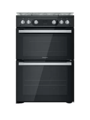 Hotpoint HDM67G0C2CB Freestanding Double Oven Gas Cooker