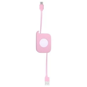 Momax Easy Link Type-C Retractable Cable (0.8m) DTR1P - Pink