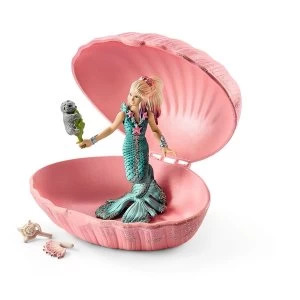 SCHLEICH Bayala Mermaid with Baby Seal in Shell Toy Playset