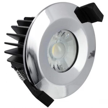 Integral Low-Profile 70mm-75mm cut-out IP65 Fire Rated Downlight 6W 40 3000K 430lm 38 deg beam angle Dimmable with satin nickel bezel