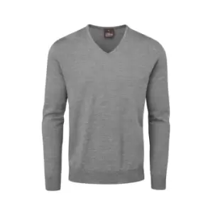 Oscar Jacobson Merino V-Neck Sweater - Grey