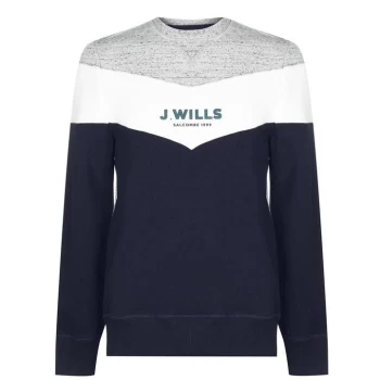 Jack Wills Beaufort Cut And Sew Sweatshirt - Navy