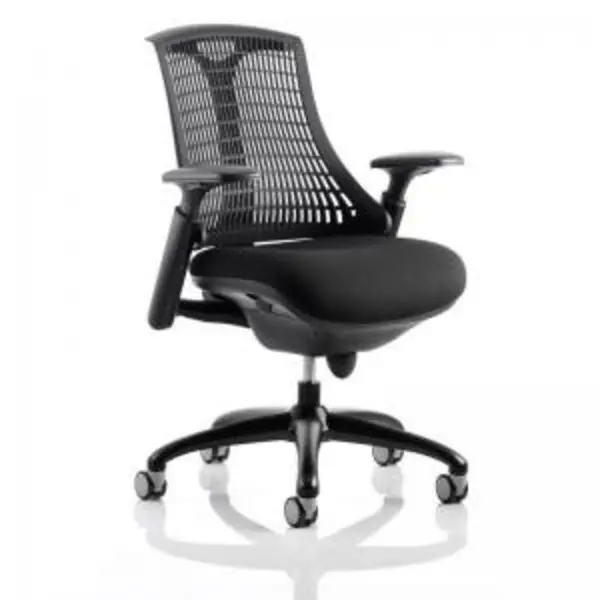 Flex Task Operator Chair Black Frame With Black Fabric Seat Black Back DYNKC0071