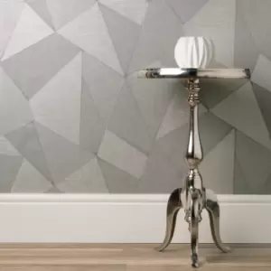 Milano Fractal Mid Grey Wallpaper Mid Grey