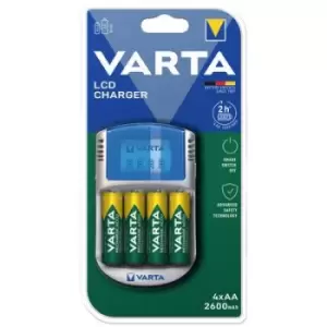 Varta LCD Charger 4x5716 & 12V & USB Charger for cylindrical cells NiMH AAA , AA