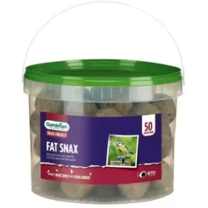 Peckish - Gardman Tub Of 50 x Fat Snax Balls Seed Suet Cereal Mix Food Wild Bird