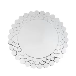 Pacific Clear Layered Glass Round Wall Mirror