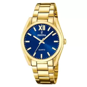 Festina F20640/5 Womens Boyfriend Gold Tone Bracelet Wristwatch