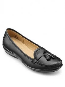 Hotter Alice Wide Fit Shoe, Black, Size 8, Women
