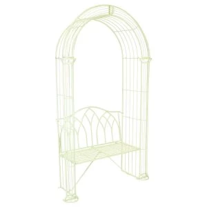 Charles Bentley Garden Arch and Bench - Pastel Green