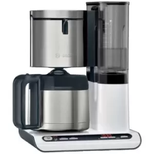 Bosch Haushalt TKA8A681 Coffee maker Stainless steel, White Cup volume=8 Thermal jug