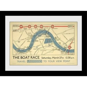 Transport For London The Boat Race 60 x 80 Framed Collector Print