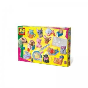 SES Creative Childrens Cats and Dogs Casting and Painting Set