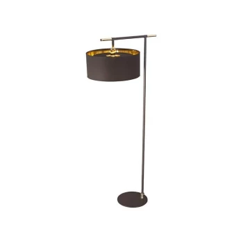 Elstead Balance - 1 Light Floor Lamp Brown, Polished Brass, E27