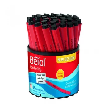 Berol Handwriting Triangular Pen Black Pack of 36 2066666