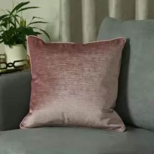 Riva Paoletti - Paoletti Stella Embossed Texture Luxe Velvet Piped Cushion Cover, Blush, 45 x 45 Cm