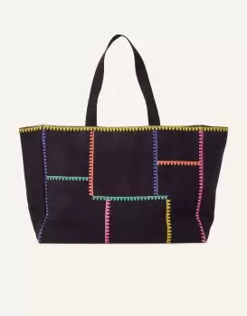 Accessorize Womens Stitch Shopper Bag, Size: 62x32cm