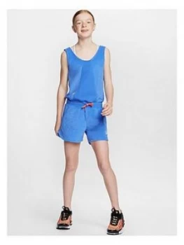 Boys, Nike NSW Girls Heritage Romper - Blue, Size 8-10 Years, S