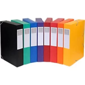 Cartobox Elasticated Box File 50mm, A4, Assorted, Pack of 10