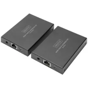 Digitus DS-55507 HDMI / RJ45 Adapter [1x HDMI socket - 1x HDMI socket] Black HDMI-enabled, High Speed HDMI, Ultra HD (4k) HDMI