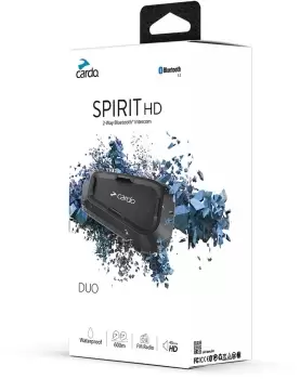 Cardo Spirit HD Duo Communication System Double Pack, black, black, Size One Size