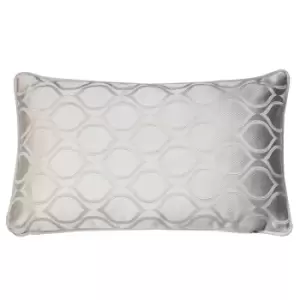 Solitaire Embroidered Rectangular Cushion Sterling, Sterling / 30 x 50cm / Polyester Filled
