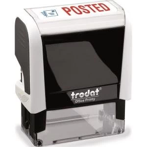 Trodat Printy 4912 46mm x 18mm Self Inking Word Stamp RedBlue Posted