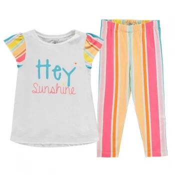 Crafted T Shirt and Leggings Set Infant Girls - Hey Sunshine