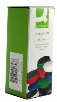 Q Connect Magnets 25mm Assorted Pk10