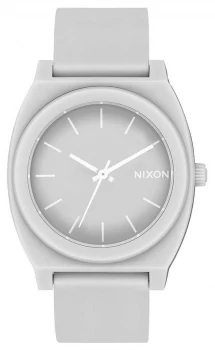 Nixon Time Teller P Matte Cool Grey Grey Silicone Strap Watch