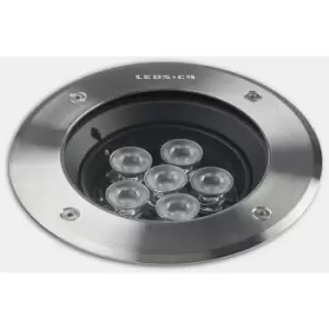Leds-C4 Gea - Outdoor LED Recessed Ground Uplight Stainless Steel Polished 12.5cm 785lm 61deg. 4000K IP67