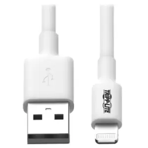 Tripp Lite M100-010-WH USB-A to Lightning Sync/Charge Cable MFi Certified - White M/M USB 2.0 10 ft. (3.05 m)