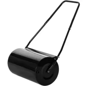 DURHAND Heavy Duty Garden Lawn Roller Drum Manual Water Sand Filled 46L - Black