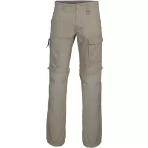Kariban Mens Zip-off Multi-Pocket Work Trousers (XL) (Dark Beige) - Dark Beige