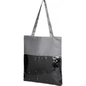 Bullet Mermaid Sequin Tote Bag (One Size) (Grey/Solid Black)