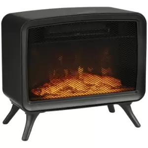 HOMCOM Electric Fireplace Stove, Freestanding or Tabletop, with LED Flame Effect, Overheating Protection, 800W/1600W