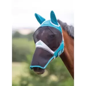 Shires Fine Mesh Fly Protector With Ears and Nose - Blue