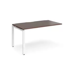 Bench Desk Add On Rectangular Desk 1400mm Walnut Tops With White Frames 800mm Depth Adapt