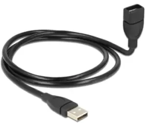 DeLOCK 1m USB 2.0 USB cable USB A Black