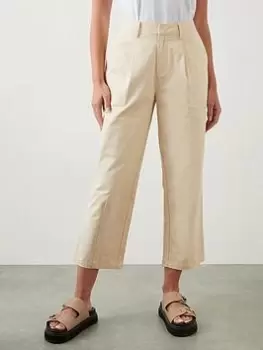 Dorothy Perkins Crop Trouser - Cream, Size 16, Women