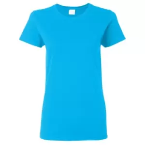 Gildan Ladies/Womens Heavy Cotton Missy Fit Short Sleeve T-Shirt (2XL) (Heather Sapphire)