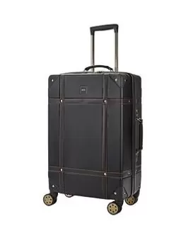 Rock Luggage Vintage Medium 8-Wheel Suitcase - Black