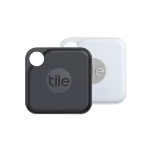 Tile Pro (2020) 2-pack Bluetooth Tracker with Replaceable Battery TL-RE-20002-AP - Black and White