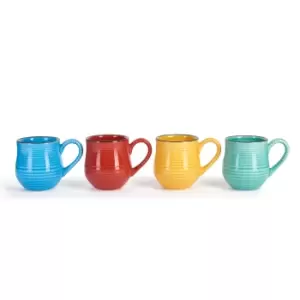 Set of 4 La Cafetiere Brights Espresso Mugs Red/Blue/Yellow